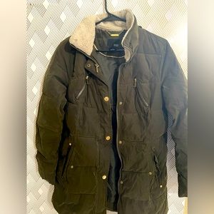 Green Winter Coat With Gold